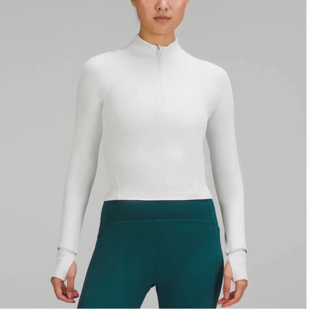 Lululemon Ribbed Cropped Half Zip
